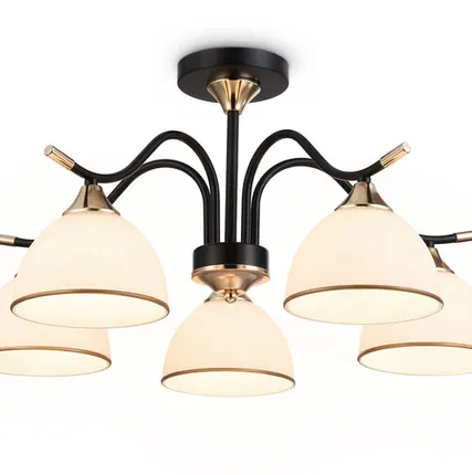 Фото №0 Светильник подвесной AMBRELLA LIGHT TR3162/5 BK/FGD черный/золото E27/5 max 60W D580*300