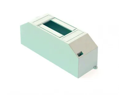 фото Корпус навесной ЩРН-П-1/2 12.5х4.2х5.8 1-2мод. IP30 пластик. бел. DEKraft 31030DEK