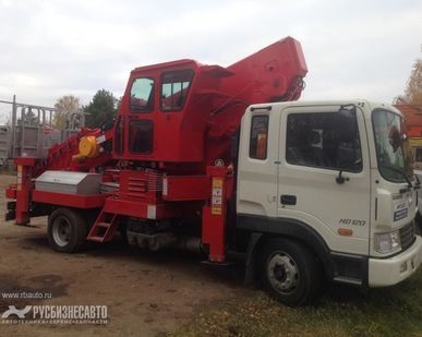 фото Автогидроподъемник ПСС-132.35 на шасси Hyundai-120 (4х2)(Юж.Корея)