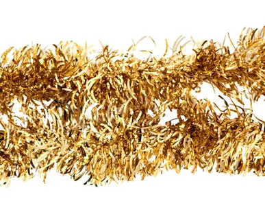 фото Мишура волнистая темно-золотистая 8 см 2 м