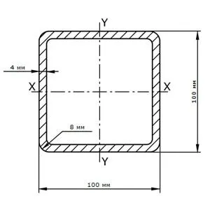 фото Труба профильная 100х100х4.0