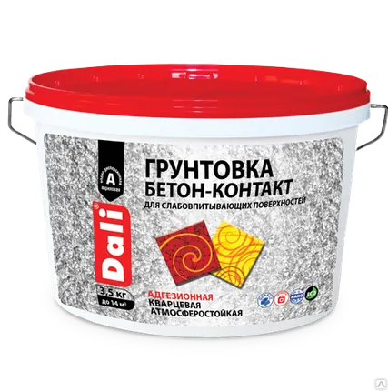 Фото №0 Грунтовка Dali адгезионная (бетон-контакт) 3.5 кг.