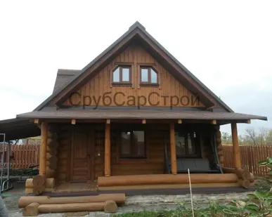 фото Сруб из бревна ручной рубки. 3х5 м. пятистенок 240 мм.