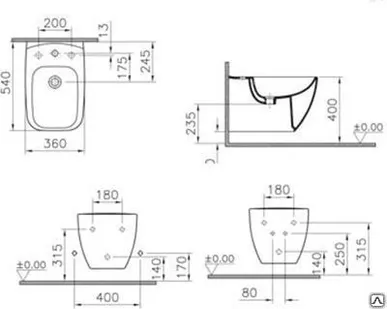 фото Биде подвесное VitrА Shift 4394В003-0288