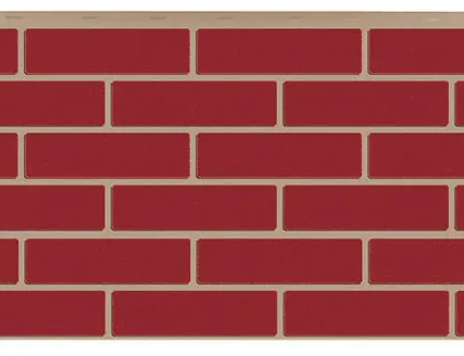 Фото №0 Фасадная панель «T-Siding», керамический кирпич "Керамит" бордо