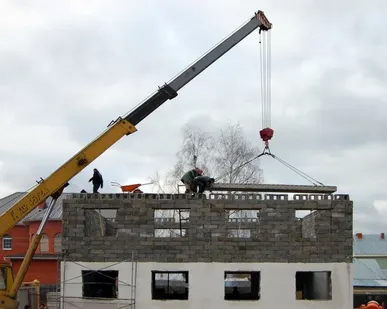 фото Установка плит перекрытия