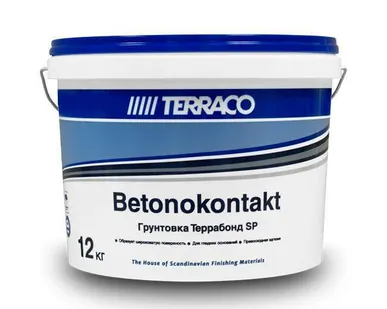фото Грунтовка бетоноконтакт Террако Террабонд SP Белый, 12 кг