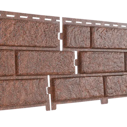 Фото №0 Фасадная панель Ю-Пласт кирпич 3025х230 мм, 0,695 м2, красная