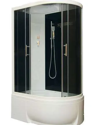 Фото №0 Душевая кабина BAS Фиджи-ЭКО 120х80x225 левая бел. шторка грейп