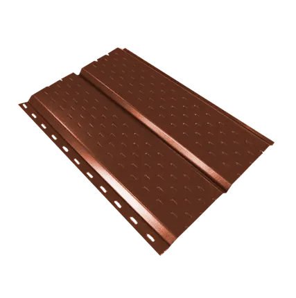 Фото №0 Сайдинг Кровля Сервис Брусnika софит Пламя 0,45 мм Полиэстер