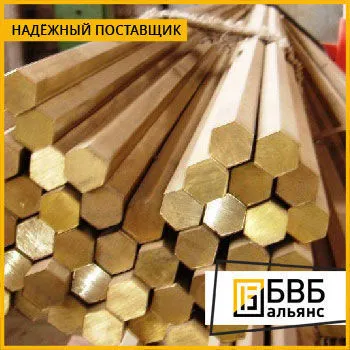 Фото №1 Шестигранник латунный ЛС59-1