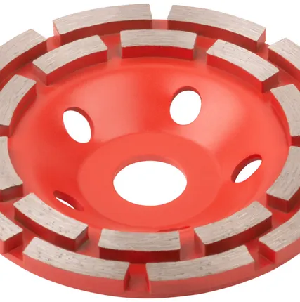 Фото №0 Диск алмазный шлифовальный, посадочный диаметр 22,2 мм, сегментный, двойной ряд 125 мм 39515 КУРС
