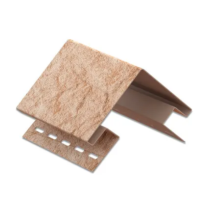 Фото №0 Угол внешний (ЮП) Стоун-Хаус "Камень" золотистый 3 050 мм