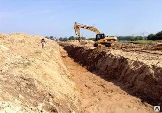 фото Разработка траншей экскаваторной техникой