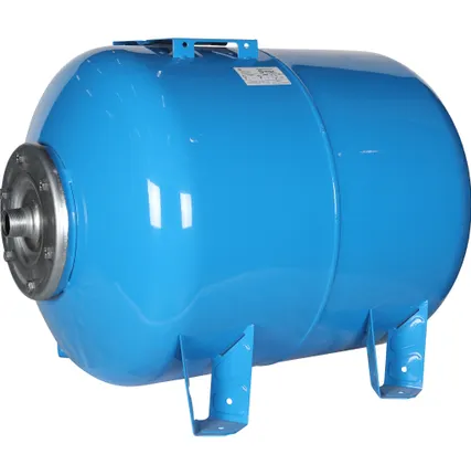 Фото №0 Расширительный бак, гидроаккумулятор горизонтальный STOUT STW-0003 (цвет синий) 200л.