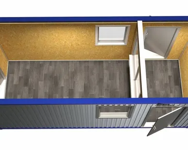 фото Бытовка проходная с помещением для охранника модель: БТ-08