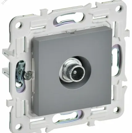 Фото №0 SKANDY Розетка TV проходная SK-A17Gr серый IEK