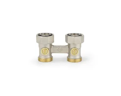фото Узел нижнего подключения радиатора Varmega 3/4" НР-ВР прямой, для двухтрубных систем