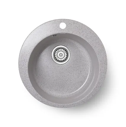 Фото №0 Мойка ГЛЯНЦЕВАЯ КВАРЦ495LL -2 СВЕТЛО СЕРЫЙ