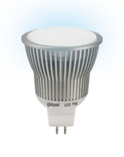 фото Лампа LED (Светодиодная) Gauss MR16 GU5.3 220V 7W 4100 48x50 EB101105207