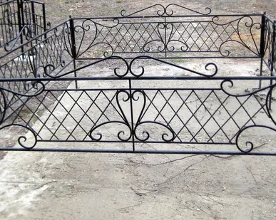 фото Оградка ритуальная металл