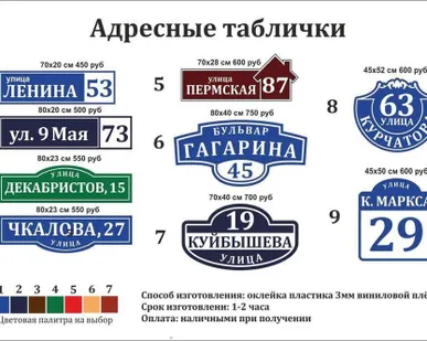 фото Таблички улиц