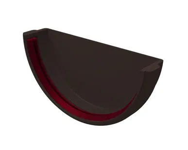 фото Заглушка желоба Классика 120 ПВХ Grand Line коричневая (RR32)