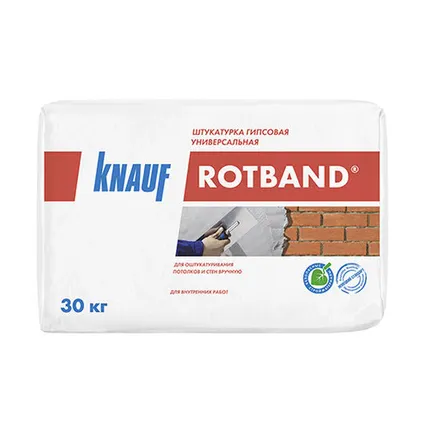Фото №0 Штукатурка гипсовая Knauf Ротбанд 30 кг