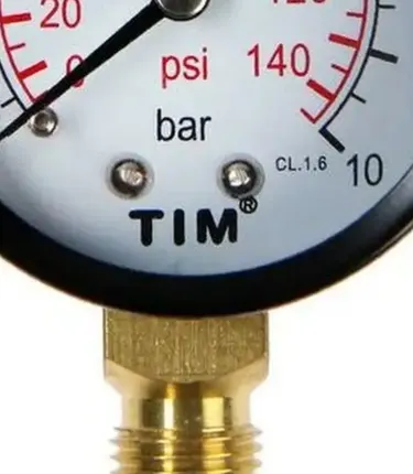 Фото №0 Манометр вертикальный 10 бар 1/4 (РАДИАЛЬНЫЙ) Y-50T-10