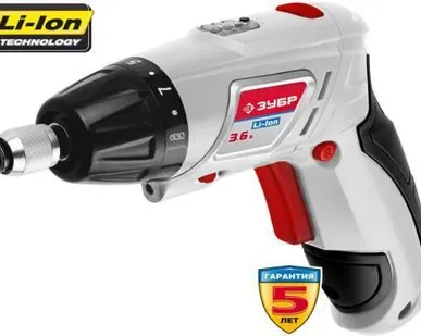 фото Отвертка аккум Зубр 3Нм 3,6 В