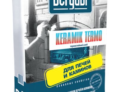 фото Клей облицовки печей Keramik Termo 25 кг Bergauf (56шт)