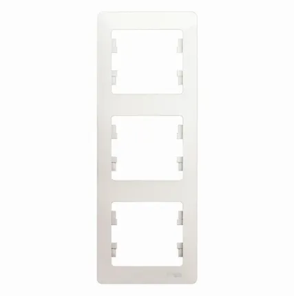 Фото №0 Рамка 3-м Glossa верт. перламутр SchE GSL000607