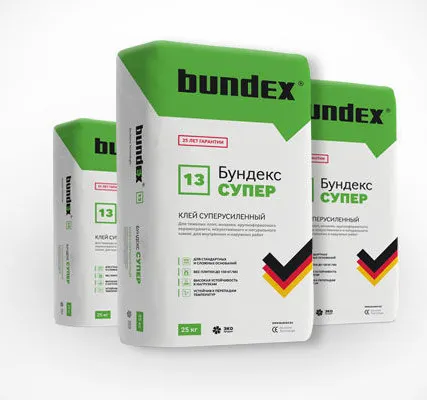 Фото №0 Клей усиленный для напольной плитки «Бундекс Супер»