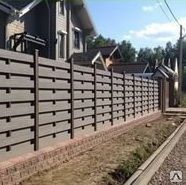 фото Доска ДПК для забора 20х150 мм коричневый