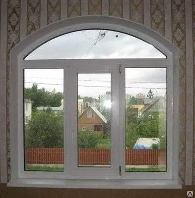 Фото №0 Окно ПВХ, - арка 2050х1400
