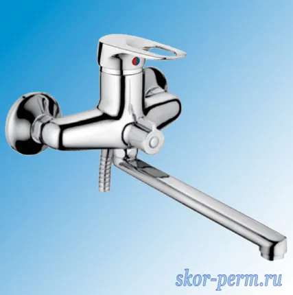 Фото №0 Смеситель VALFEX VF.2204 для ванной, длиный излив, латунь, Alioth Сhrome