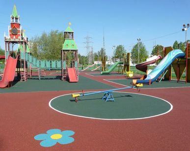 фото Резиновое покрытие для детских площадок