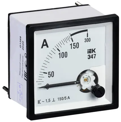 Фото №0 Амперметр Э47 150А класс точности 1,5 72*72мм IEK