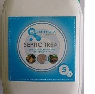 фото Биопрепарат для очистки сточных вод, выгребных ям Bionex Septic Treat 5л