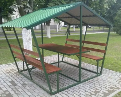 фото Беседка 2,5х2,5х2,5м (беседка металлическая, дачная 2,5х2,5х2,5)
