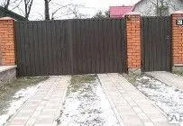 фото Черные ворота из профлиста