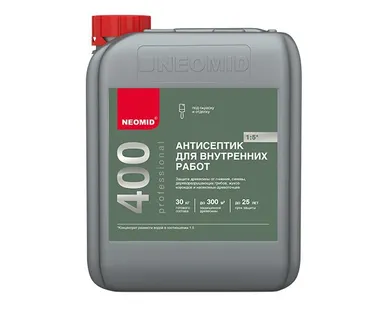 фото Антисептик консервант для внутренних работ концентрат 1:5 Neomid 400, 5л