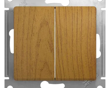 фото Выключатель 2-кл. СП Glossa 10А IP20 (сх. 5) 10AX механизм дуб SE GSL000551