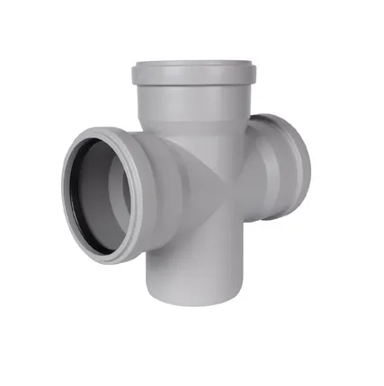 Фото №0 Крестовина одноплоскостная 110/110/110 (87.5°) для внутренней бесшумной канализации STOUT