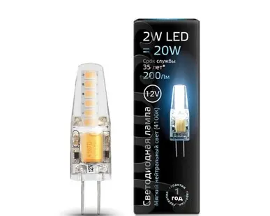 фото Светодиодная лампа Gauss 2W 200Lm 4100K G4 207707202