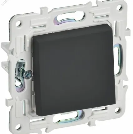 Фото №0 SKANDY Выключатель 1-клавишный проходной 10А SK-V02G графит IEK