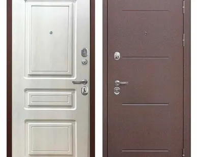 фото Дверь входная Толстяк (Ferroni) металл/МДФ, Медный антик/Белый ясень 2050х960мм, ПРАВАЯ