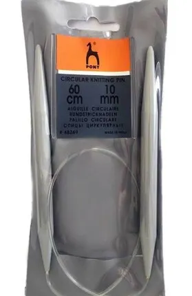 Фото №0 48269 Спицы круговые 10,00 мм/ 60 см, пластик PONY