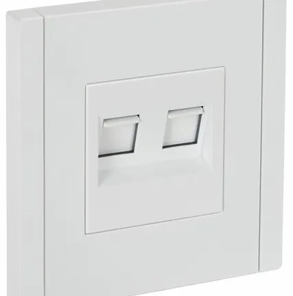 Фото №0 FORTE&PIANO Розетка компьютерная двойная RJ45 кат.5E FP233 белый IEK