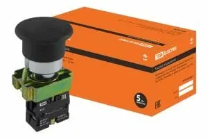 Фото №0 Кнопка BС21 "Грибок" без подсветки черный 1з TDM